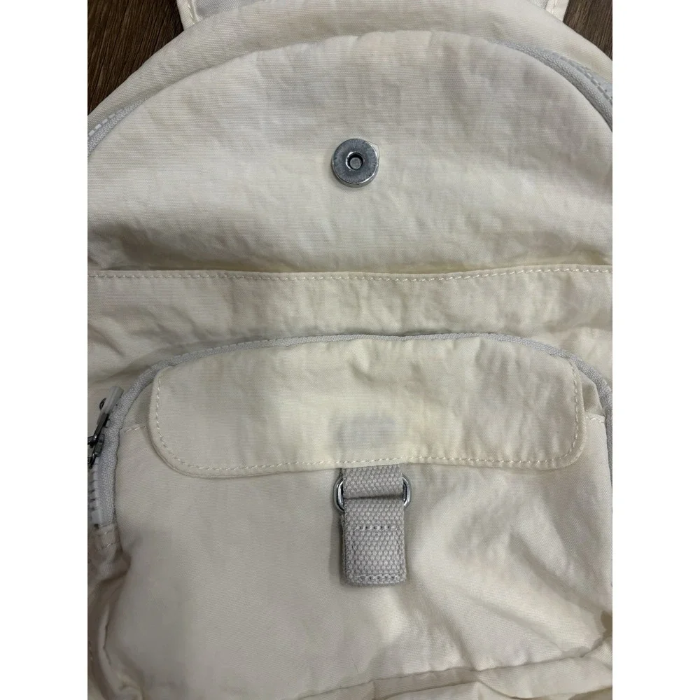 Kipling Small Cream Nylon Backpack